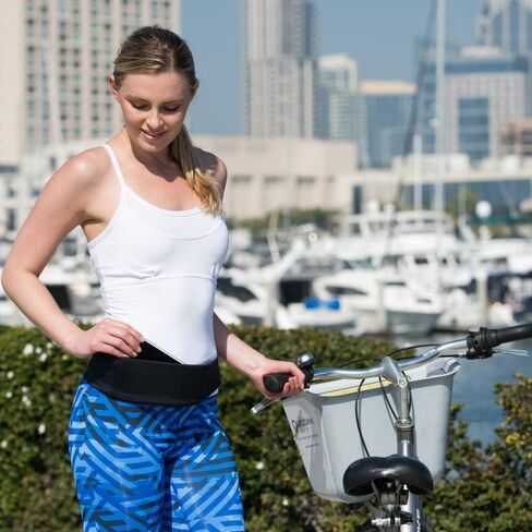 BANDI Pocketed Belt with Slim RFID-Blocking Wallet - Running, Travel & Medical Belt, Holds Phone, Passport, Keys, Adjustable & Comfortable Fit, Secure Storage for Essentials - Confetti/Cherry in Kuwait