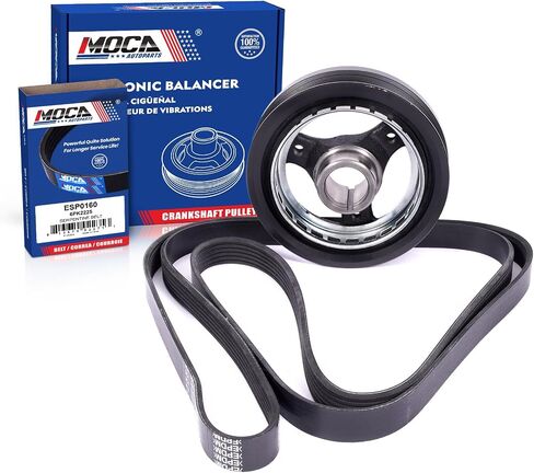 MOCA Harmonic Balancer Serpentine Belt Fit for 2001-2005 for Chevrolet Venture 3.4L & 2001-2004 for Oldsmobile Silhouette 3.4L & 2001-2005 for Pontiac Montana 3.4L in Saudi Arabia