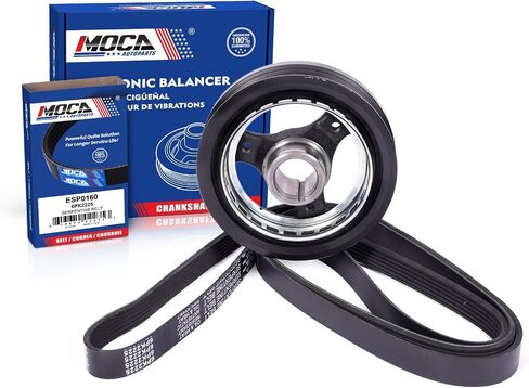 MOCA Harmonic Balancer Serpentine Belt Fit for 2001-2005 for Chevrolet Venture 3.4L & 2001-2004 for Oldsmobile Silhouette 3.4L & 2001-2005 for Pontiac Montana 3.4L in Saudi Arabia