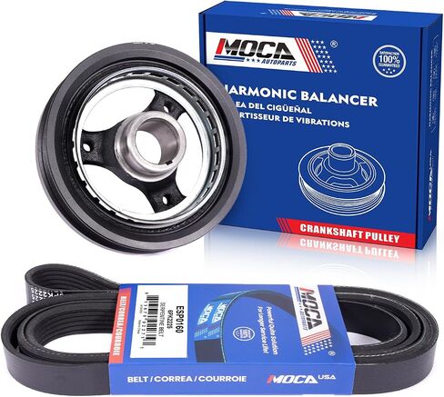 MOCA Harmonic Balancer Serpentine Belt Fit for 2001-2005 for Chevrolet Venture 3.4L & 2001-2004 for Oldsmobile Silhouette 3.4L & 2001-2005 for Pontiac Montana 3.4L in Saudi Arabia