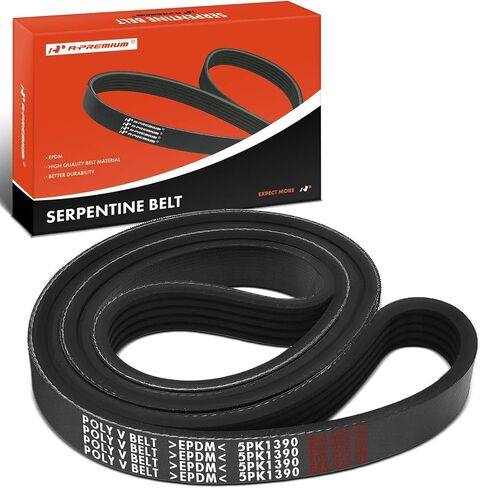 A-Premium Engine Serpentine Drive Belt متوافق مع Hyundai Sonata 1999-2005 ، Santa Fe 2001-2006 & Kia Optima Magentis 2001-2006 & Ford Thunderbird 1981 & Mercury Cougar 1981 ، 2.4L 4.2L 5.0L. in Saudi Arabia
