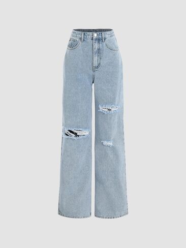 CIDER Denim Basic Ripped Jeans in Saudi Arabia