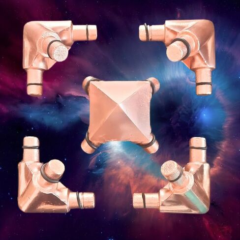 طقم هرم Giza Copper ، موصلات للتأمل والشفاء 1/2 بوصة الولايات المتحدة الأمريكية (نوع L ونوع M) ، المملكة المتحدة ، أوروبا ، كندا ، أستراليا ، (الموصلات فقط) in Kuwait