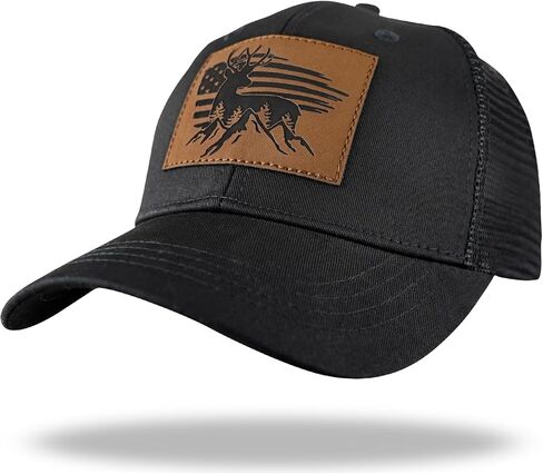 قبعة صيد عزيزي ، قبعات سائق الشاحنة Snapback ، جلود تصحيح شبكة بيسبول ، هدايا هنتر للرجال أبي جد in Kuwait