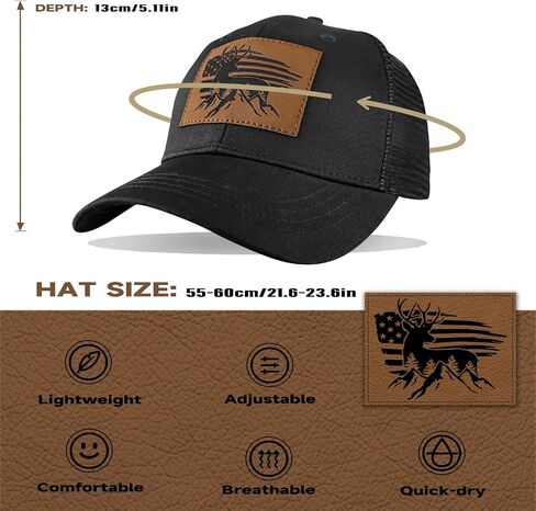 قبعة صيد عزيزي ، قبعات سائق الشاحنة Snapback ، جلود تصحيح شبكة بيسبول ، هدايا هنتر للرجال أبي جد in Kuwait