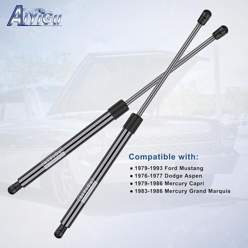 4686 Rear Hatch Shocks Struts Lift Gate Supports Gas Springs Compatible with 1976-1993 Ford/Dodge/Mercury Mustang/Aspen/Capri/Grand Marquis, Pack of 2 PCS, Replace SG314001 in Saudi Arabia