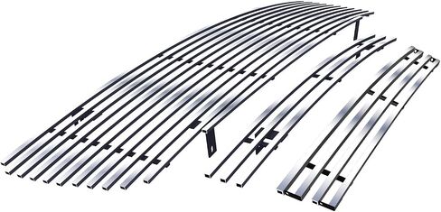 APS Premium Stainless Steel Chrome 8x6 Horizontal Billet Grille Grill Insert Combo Compatible with GMC Sierra 1500 2500HD 3500 03 04 05 06 & 07 Classic Main Upper Top Lower Bumper N19-S87978G in Saudi Arabia