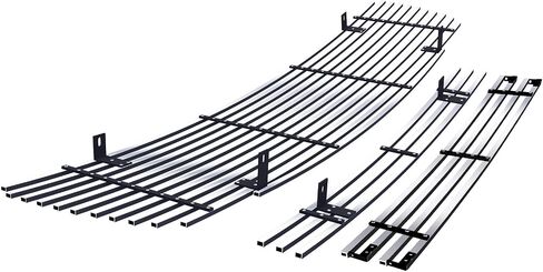 APS Premium Stainless Steel Chrome 8x6 Horizontal Billet Grille Grill Insert Combo Compatible with GMC Sierra 1500 2500HD 3500 03 04 05 06 & 07 Classic Main Upper Top Lower Bumper N19-S87978G in Saudi Arabia