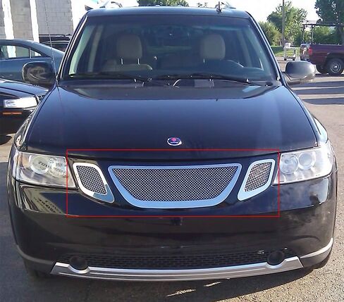 APS Premium Stainless Steel Chrome Mesh Grille Grille Insert متوافق مع Saab 9-7X 2007 2008 2008 2010 Main N19-T94557V in Saudi Arabia