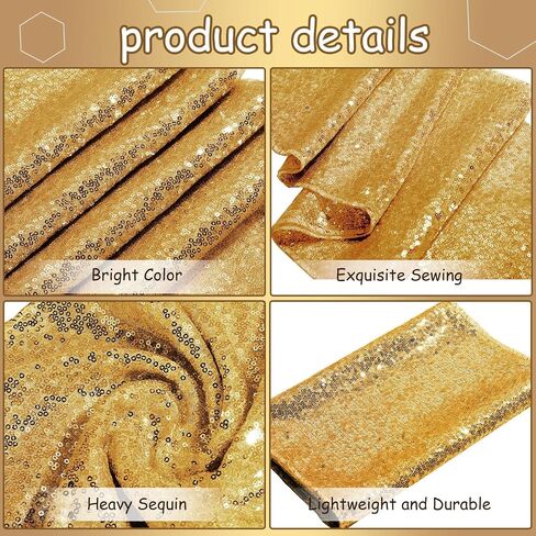 Mixweer 24 Pcs 12 x 108 Inch Rose Gold Sequin Table Runners Bulk Glitter Sequin Table Runners for Party Rectangle Table Decorations for Birthday Wedding Engagement Holiday Celebration (Rose Gold) in Saudi Arabia