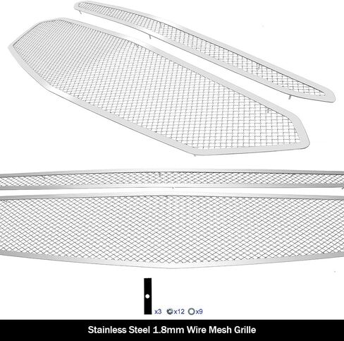 APS Compatible with Chevy Equinox 2016-2017 Main Upper Stainless Steel Chrome Mesh Front Grill Grille Insert C76370T in Saudi Arabia