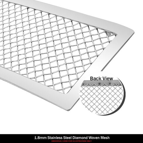 APS Compatible with Chevy Equinox 2016-2017 Main Upper Stainless Steel Chrome Mesh Front Grill Grille Insert C76370T in Saudi Arabia