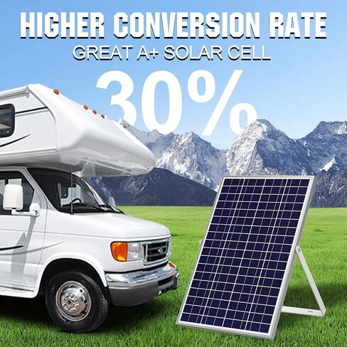 SOLPERK Solar Panel Kit 50W 24V, Intelligent Waterproof 10A PWM Controller, Home Outdoor Solar Battery Charger for RV Car Boat Marine Tractor Camping, 24 Volt Batteries Solar Panel Charger in Saudi Arabia