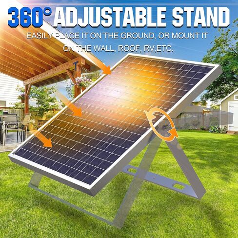 SOLPERK Solar Panel Kit 50W 24V, Intelligent Waterproof 10A PWM Controller, Home Outdoor Solar Battery Charger for RV Car Boat Marine Tractor Camping, 24 Volt Batteries Solar Panel Charger in Saudi Arabia