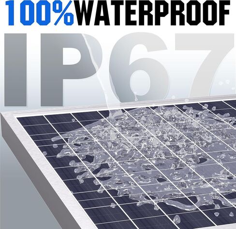 SOLPERK Solar Panel Kit 50W 24V, Intelligent Waterproof 10A PWM Controller, Home Outdoor Solar Battery Charger for RV Car Boat Marine Tractor Camping, 24 Volt Batteries Solar Panel Charger in Saudi Arabia