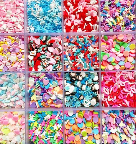 Fake Sprinkles 200G Polymer Clay Sprinkles Fake Candy Sprinkles Faux Sprinkles Plastic Sprinkles Resin Sprinkles for Nail Art DIY Crafts Cake Phone (24 Styles) in Kuwait