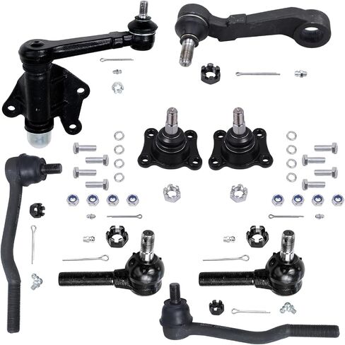 Detroit Axle - 4WD 10pc Front Suspension Kit for Toyota 4Runner Pickup T100, 4 Upper & Lower Ball Joints, 4 Inner & Outer Tie Rods, Idler Arm, Pitman Arm Replacement in Saudi Arabia