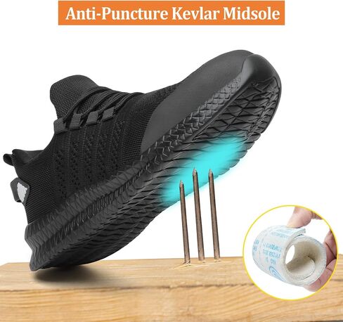 Steel Toe Shoes for Men and Women Puncture Proof Slip Work Sneakers Lightweight Safety Shoes in Saudi Arabia