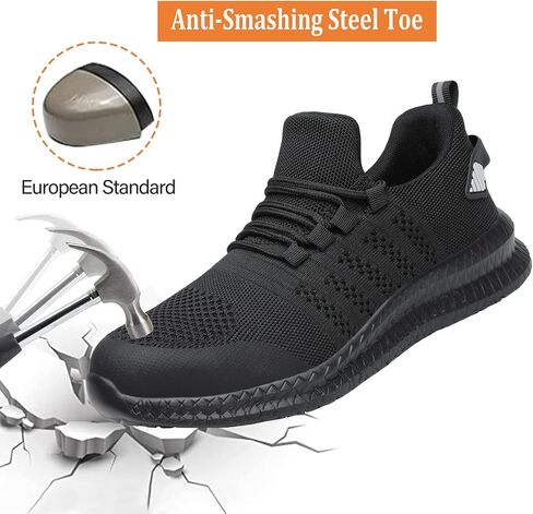 Steel Toe Shoes for Men and Women Puncture Proof Slip Work Sneakers Lightweight Safety Shoes in Saudi Arabia