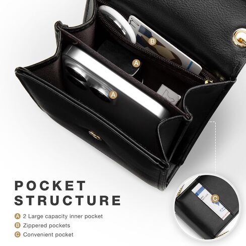 Cell Phone Purse with Crossbody Strap, Small Crossbody Purse for Women, Mobile Phone Bags, Leather Passport Bag in Saudi Arabia
