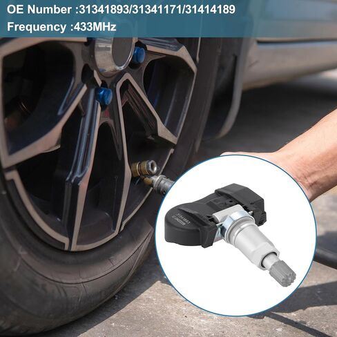 Tire Pressure Sensor for Volvo XC60 2010-2017 433MHz No.31341893/31341171 Tire Pressure Monitoring Sensor 1 Pc in Saudi Arabia