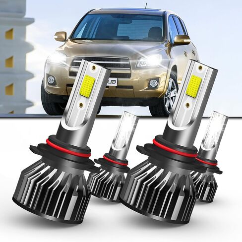 تناسب تويوتا RAV4 (2006-2012) و （1998-2000 مصابيح المصابيح الأمامية LED ، 9005/HB3 شعاع High و 9006/HB4 Low Beam ، حزمة 4 in Kuwait