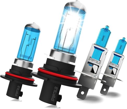 headlight bulbs Compatible With Suzuki SX4 2007 2008 2009 2010 2011 2012 2013, 9007 Halogen Headlight High Low Beam H11 Fog Light, Plug n Play, 6000K White, 4-Pack in Saudi Arabia