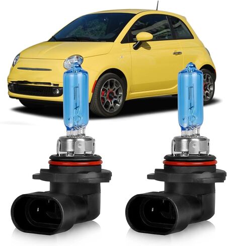OQSNCV Fit for Fiat 500 500L 500X (2012-2020) Halogen Headlight Bulbs, 9012 High Low/Beam Light Headlamp Replacement Bulbs Kit 4200K, Pack of 2 in Saudi Arabia