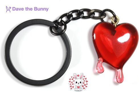 Dave The Bunny Heart Keychain in Kuwait