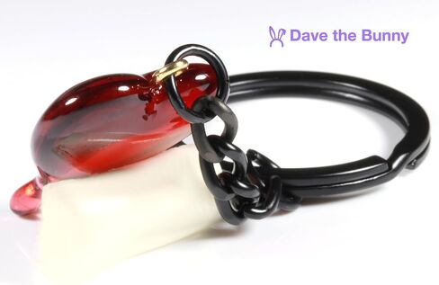 Dave The Bunny Heart Keychain in Kuwait