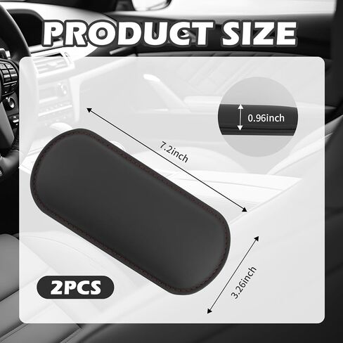 2PCS Leather Car Door Armrest Pad with Memory Foam,Comfort Car Elbow Rest Pad for Soothing Sore Elbows & Knees,Self-Stick Car Arm Rest Cover Pad Fit for Doors/Armrests Boxes (Black) in Saudi Arabia