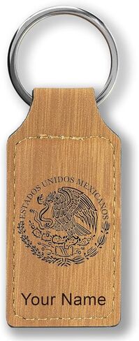 LaserGram Rectangle Keychain, Flag of Mexico, Personalized Engraving Included (Basketball Teal) in Saudi Arabia
