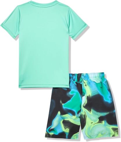 Under Armour boys Boys' Swim Volley Set, Sleeve Shirt & Matching Shorts, Lightweight & Breathable in Saudi Arabia