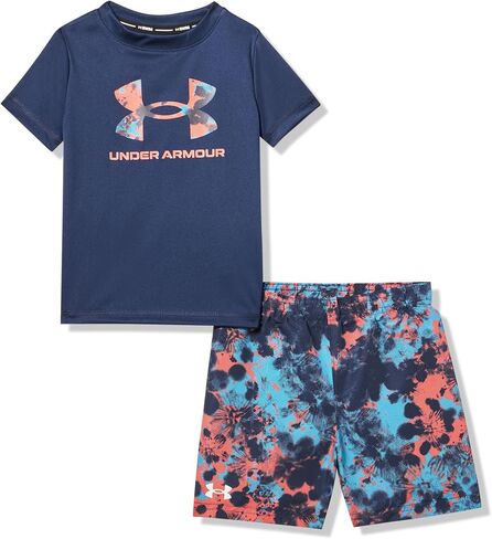 Under Armour boys Boys' Swim Volley Set, Sleeve Shirt & Matching Shorts, Lightweight & Breathable in Saudi Arabia