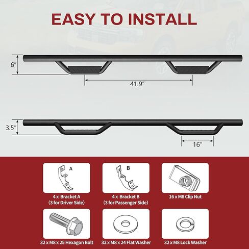 YITAMOTOR Running Boards: Compatible with 2015-2025 Chevy Colorado/Gmc Canyon Crew Cab, Drop Down Side Steps, 3.5 Inch Carbon Steel Nerf Bars in Saudi Arabia