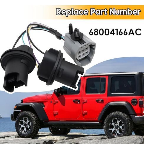 Tail Light Socket Wiring Harness Compatible with Jeep Wrangler JK 2007-2018 Replace for 68004166AC in Saudi Arabia