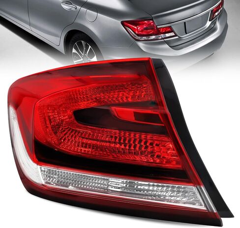 Outer Tail Light Assembly Fit For 2013-2015 Honda Civic 13 14 15 Civic Rear Brake Tail Lamp Taillight Replacement Passenger Side（Only Fit For 4 Door） in Saudi Arabia