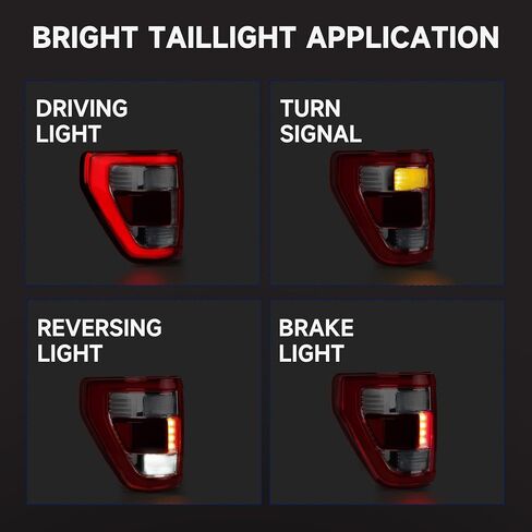 LED Chrome Tail Light Compatible with Ford F150 2021 2022 2023 King Ranch Lariat Limited Platinum Taillights W/Blind Spot Right Passenger Side, Replace OEM: ML3Z13404D in Saudi Arabia