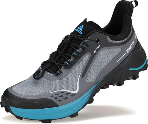 HUMTTO Men's Hiking Sneakers Quick Lace Lightweight Trail Running Shoes Breathable Outdoor Walking Shoes in Kuwait
