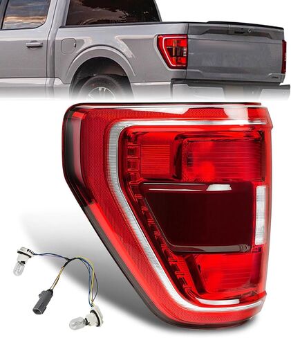 مصابيح الذيل متوافقة مع 2021 2022 2023 فورد F150 King Ranch/Lariat/Limited/Platinum w/Blind Spot LED Asillight Assembly ML3Z13404D in Kuwait