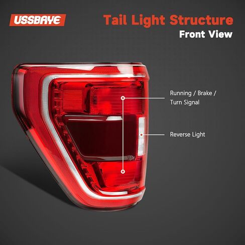 مصابيح الذيل متوافقة مع 2021 2022 2023 فورد F150 King Ranch/Lariat/Limited/Platinum w/Blind Spot LED Asillight Assembly ML3Z13404D in Kuwait