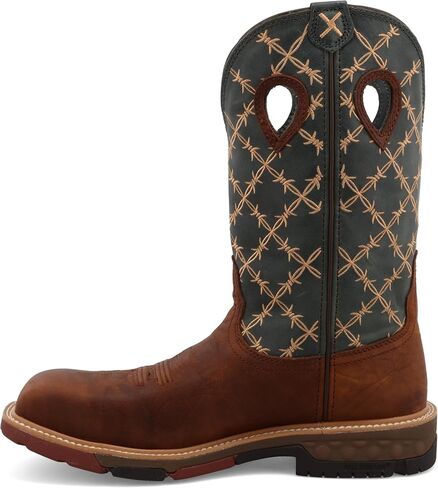 Twisted X Men's 12" Western Work Boot, Square Toe Alloy Toe with CellStretch in Saudi Arabia