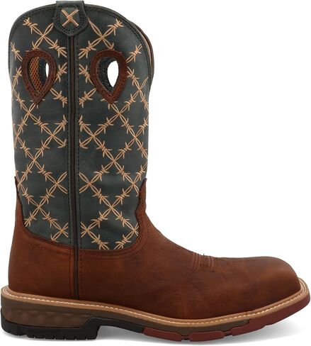 Twisted X Men's 12" Western Work Boot, Square Toe Alloy Toe with CellStretch in Saudi Arabia