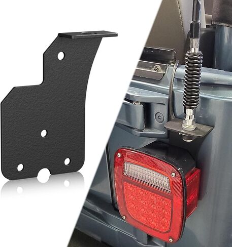 for Wrangler JL CB Radio Antenna Spare Tire Mount Bracket Compatible with 2018 2019 2020 2021 2022 2023 2024 Jeep Wrangler JL JLU (2/4 Doors), Carbon Steel Antenna Mounting Holder Stand in Saudi Arabia