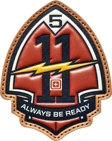 5.11 Tactical Patch - Bolt And Arrowhead Patch, Hook-Back Adhesion, Laser-Cut to Size, Red, Style 81886 in Saudi Arabia