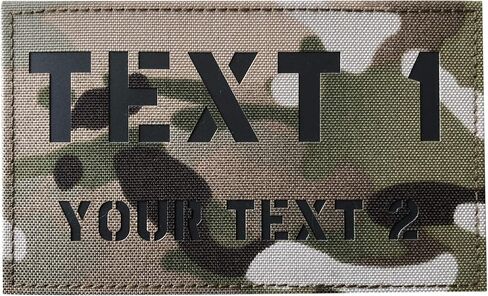 Custom Large 5x3 Inch IR Infrared Laser Cut ID Panel Patch Callsign Patch IR Flag Patch(Gray) in Kuwait
