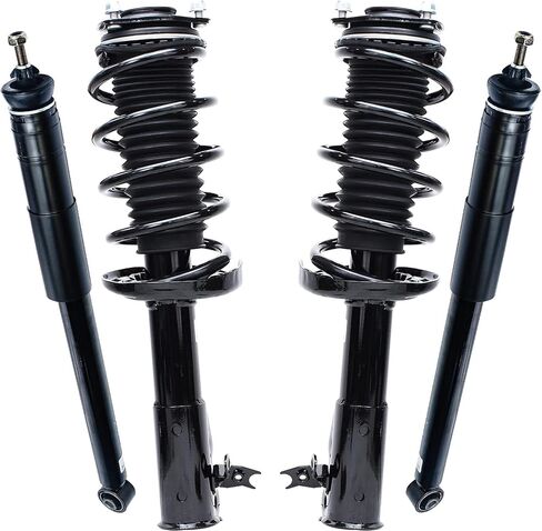 Detroit Axle - Struts Shocks for 2006-2011 Honda Civic Acura CSX Complete 2 Front Struts w/Coil Springs Assembly 2 Rear Shock Absorbers 2007 2008 2009 2010 Replacement Suspension in Saudi Arabia