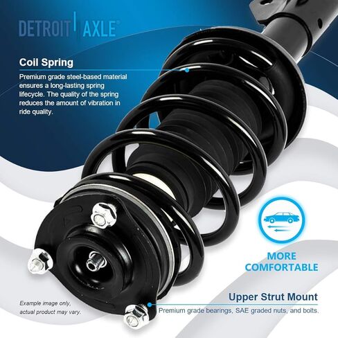 Detroit Axle - Struts Shocks for 2006-2011 Honda Civic Acura CSX Complete 2 Front Struts w/Coil Springs Assembly 2 Rear Shock Absorbers 2007 2008 2009 2010 Replacement Suspension in Saudi Arabia