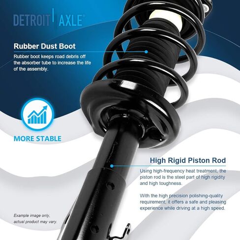 Detroit Axle - Struts Shocks for 2006-2011 Honda Civic Acura CSX Complete 2 Front Struts w/Coil Springs Assembly 2 Rear Shock Absorbers 2007 2008 2009 2010 Replacement Suspension in Saudi Arabia