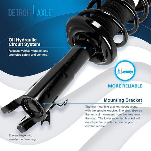 Detroit Axle - Struts Shocks for 2006-2011 Honda Civic Acura CSX Complete 2 Front Struts w/Coil Springs Assembly 2 Rear Shock Absorbers 2007 2008 2009 2010 Replacement Suspension in Saudi Arabia